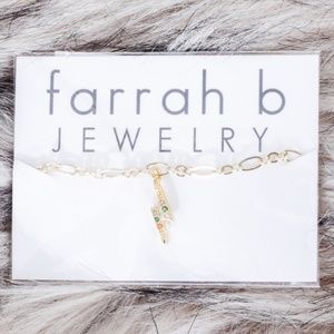 NWT Farrah B Lightning Charm Anklet